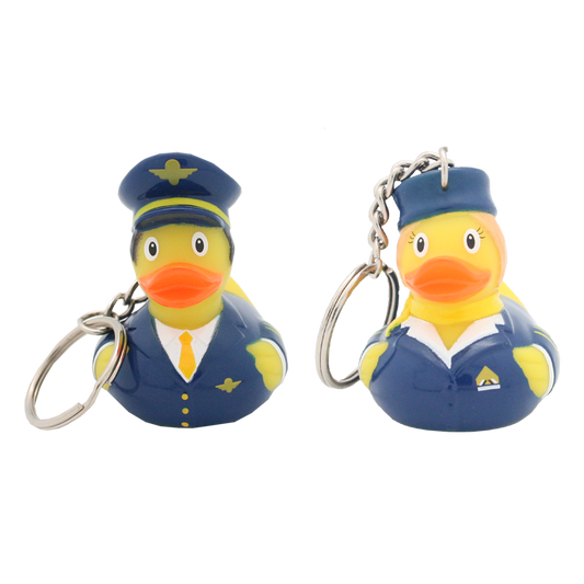 Pilot und Hostess Duck Schlüsselanhänger