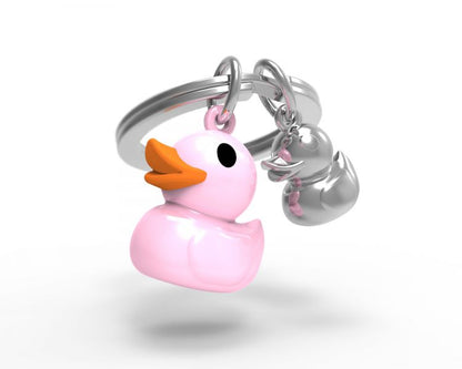 Light pink duck keychain