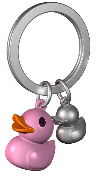 Light pink duck keychain