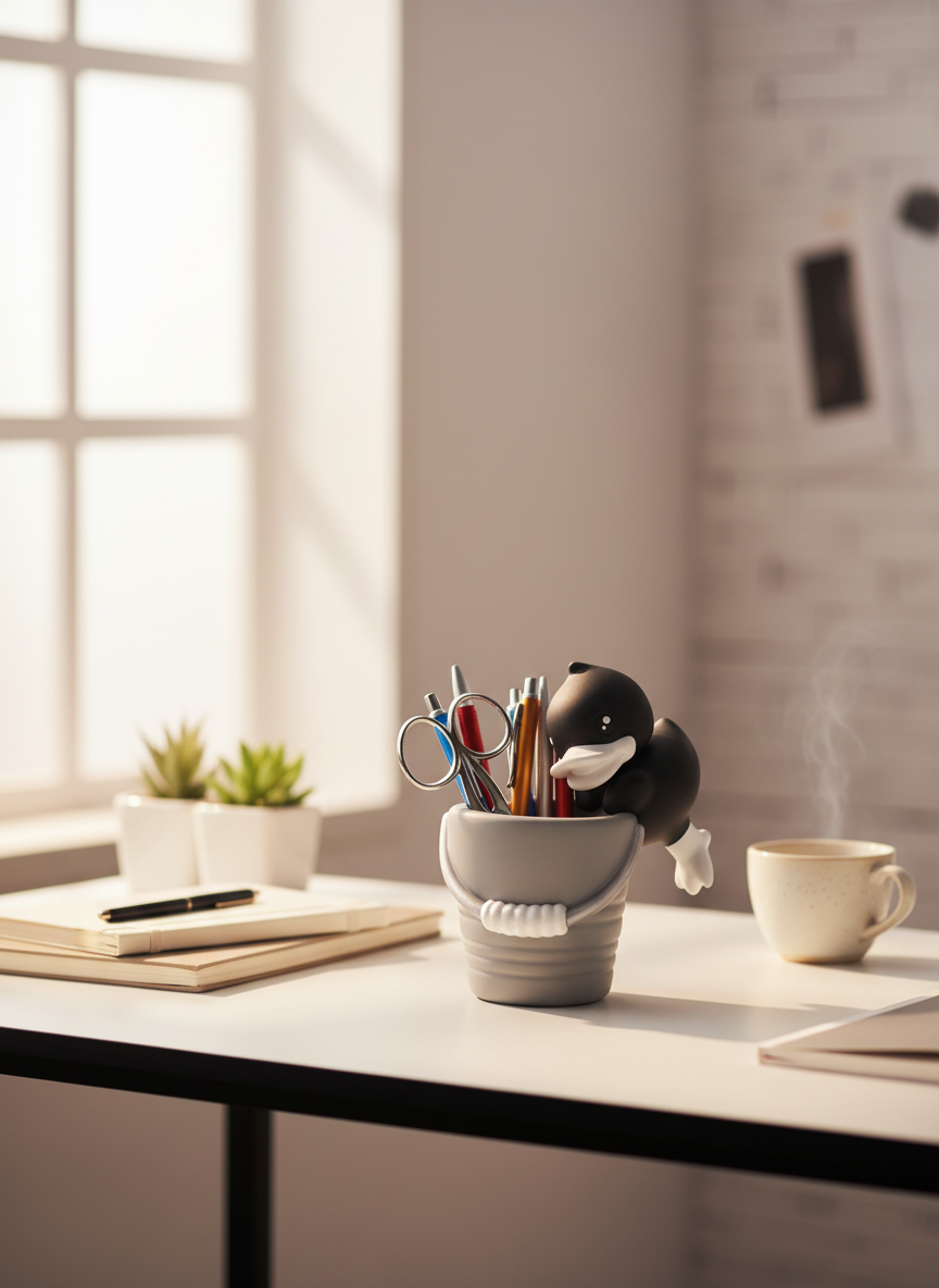 Schwarze Ente Bleistifthalter