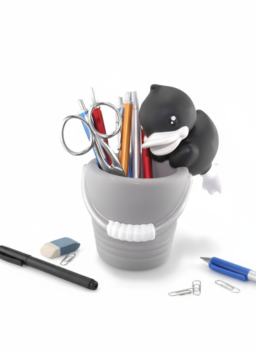 Schwarze Ente Bleistifthalter