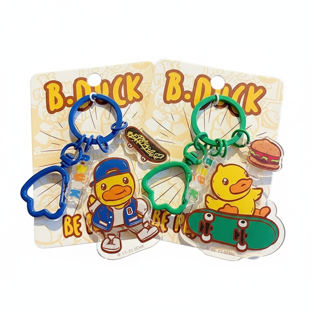 Duck Skateboard Keychain
