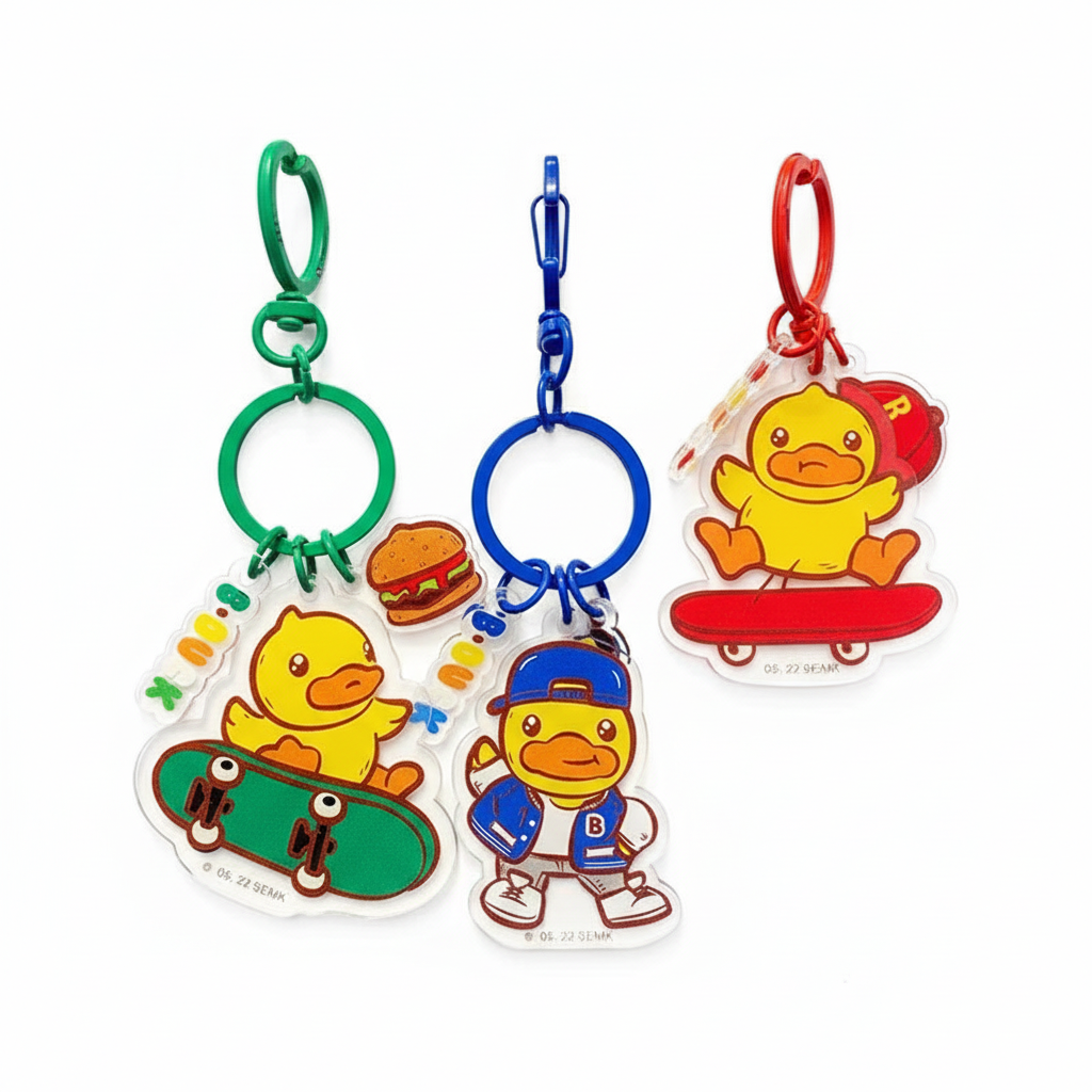 Duck Skateboard Keychain
