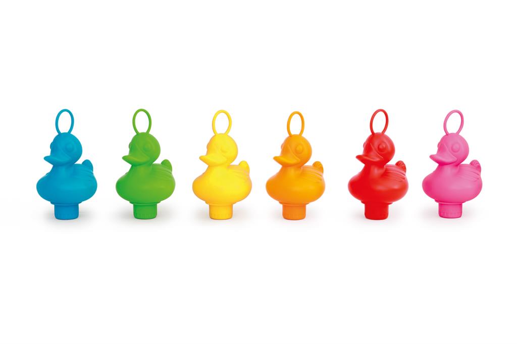 Set mit 6 Enten für Entenangeln – Regenbogen