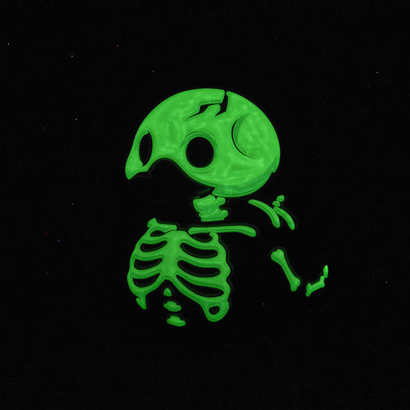 Pin's TUBBZ Numskull – Squelette phosphorescent