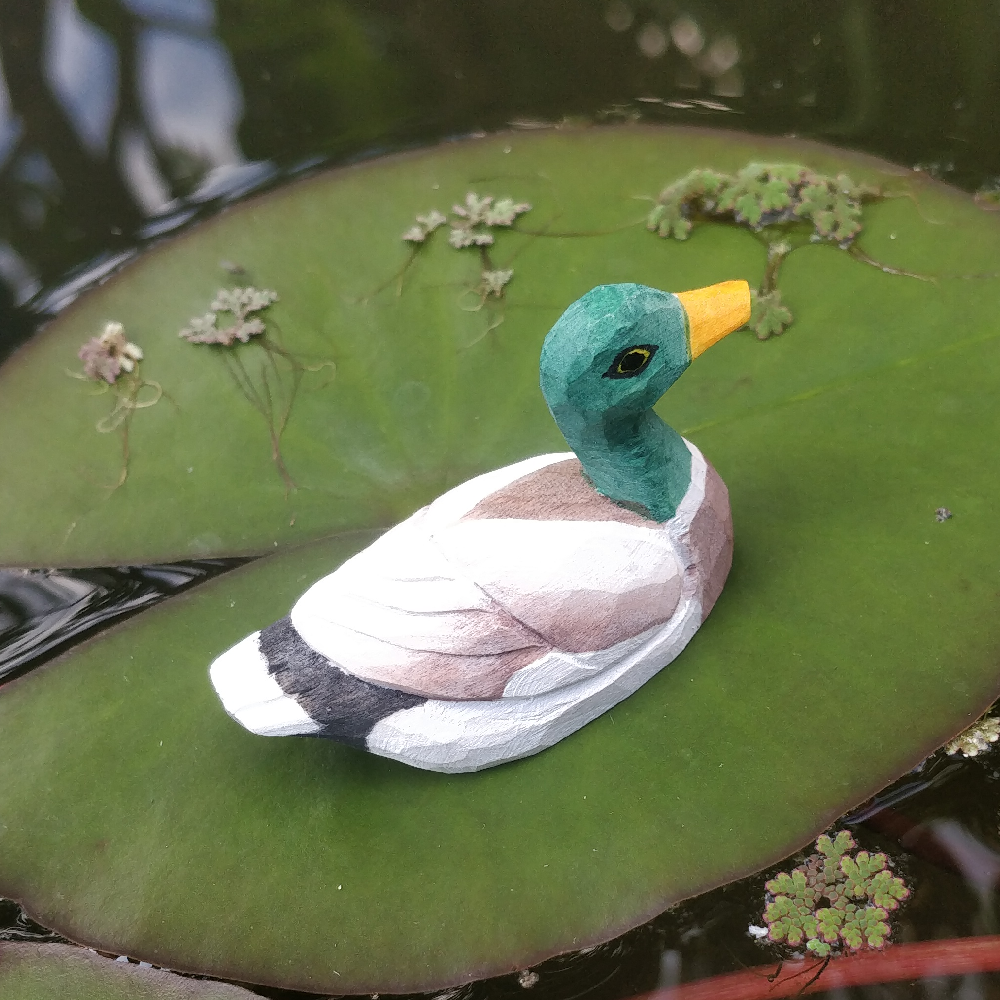 Canard Colvert en Bois