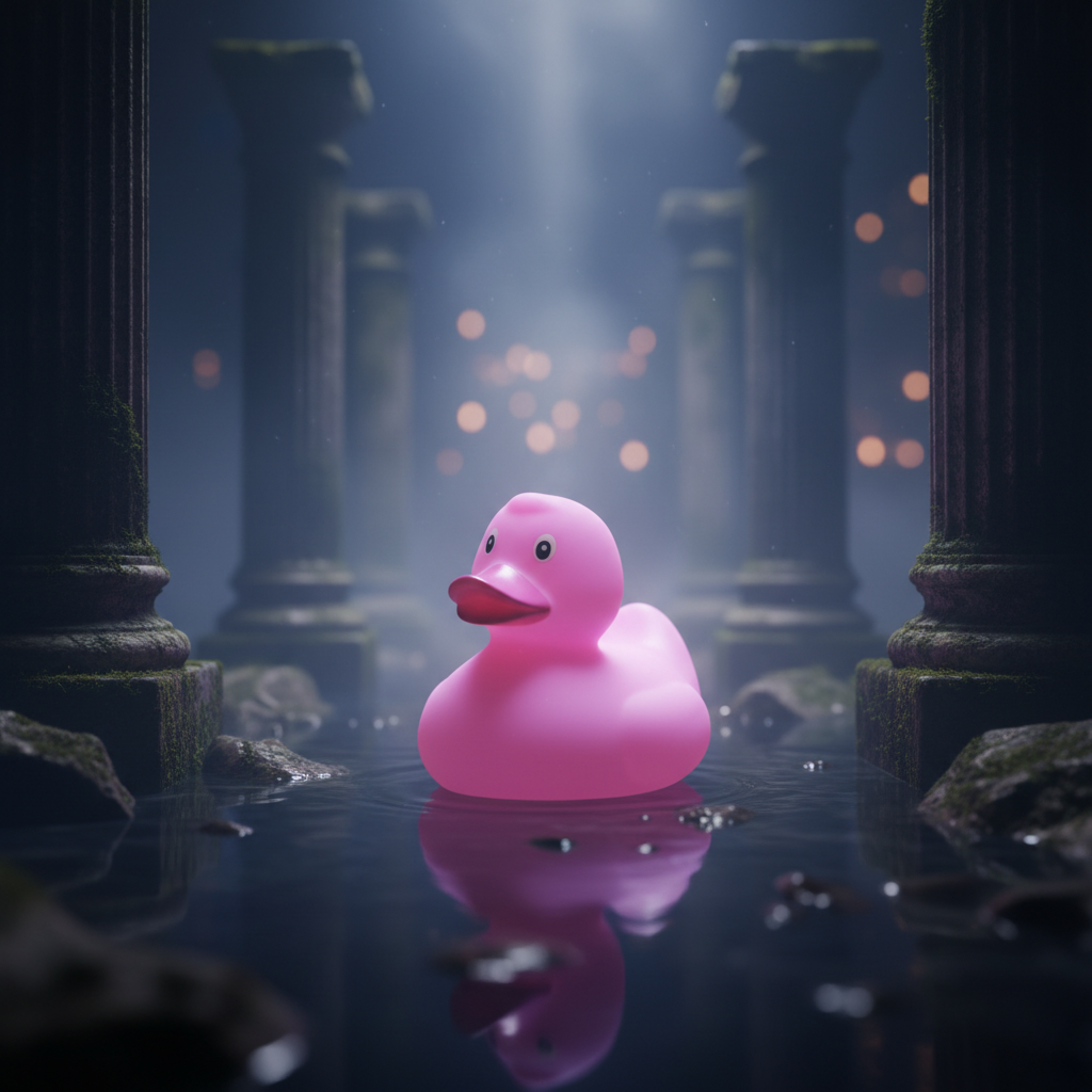 Klassische rosa Ente