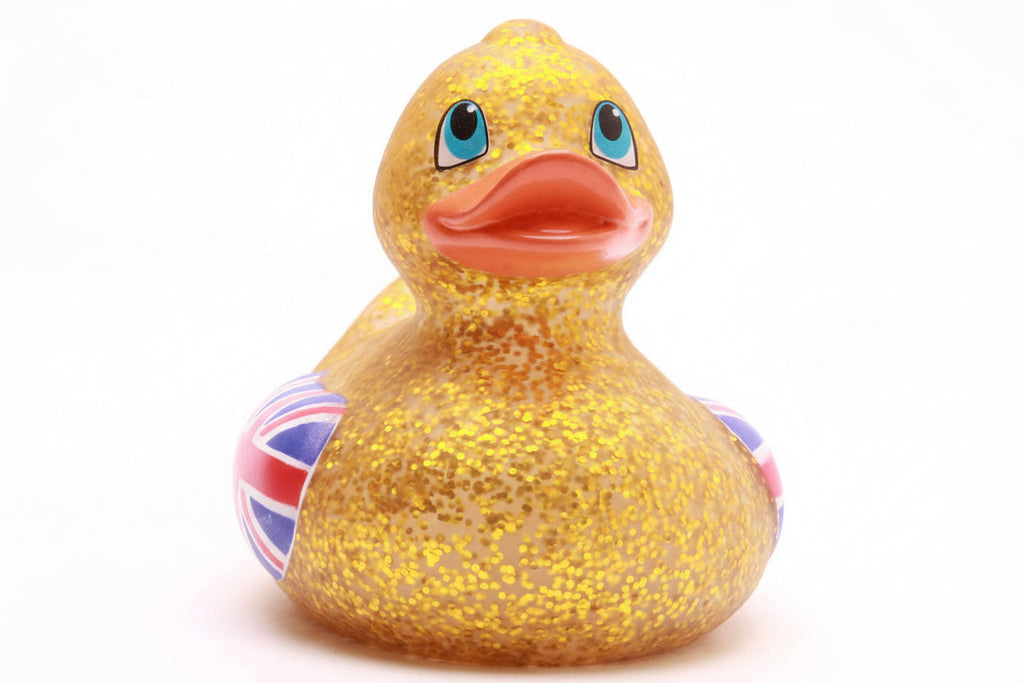 Union Jack Ente - Glitzer Gold