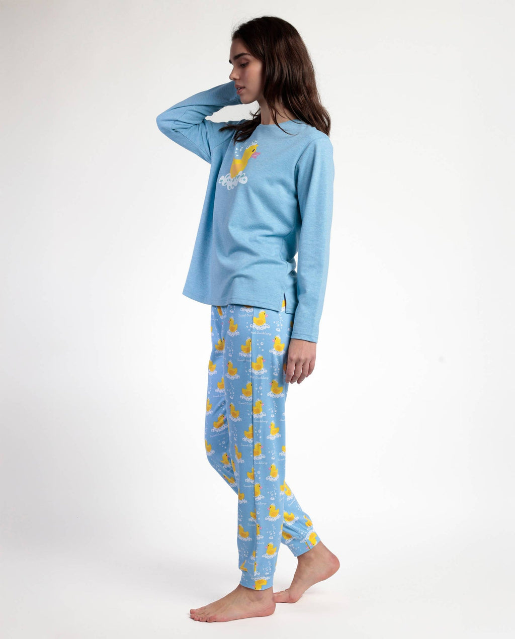 Schlafanzug Langarm Damen – Ente „Sweet Duckling“