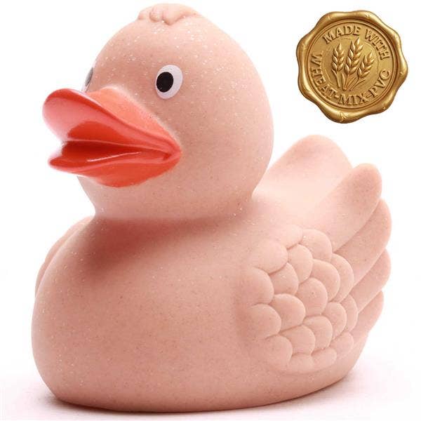 Canard de bain en blé - rose - canard en caoutchouc