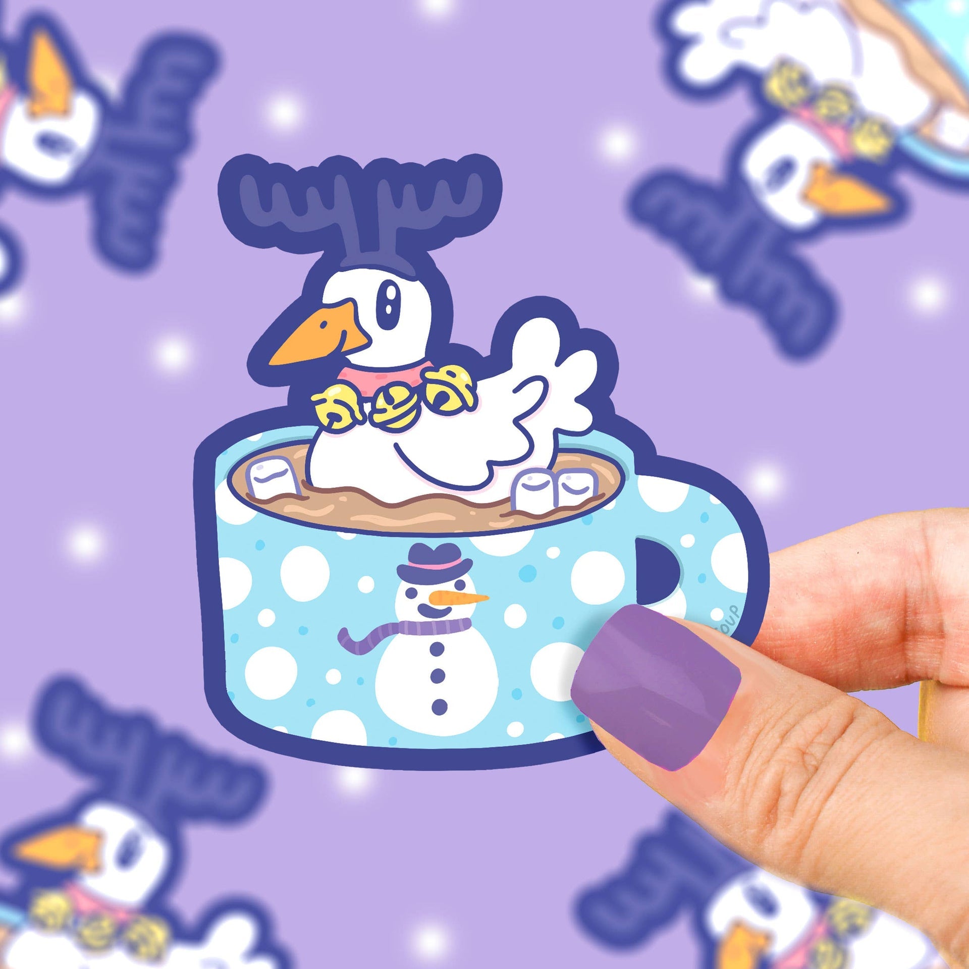Christmas Hot Chocolate Duck Sticker