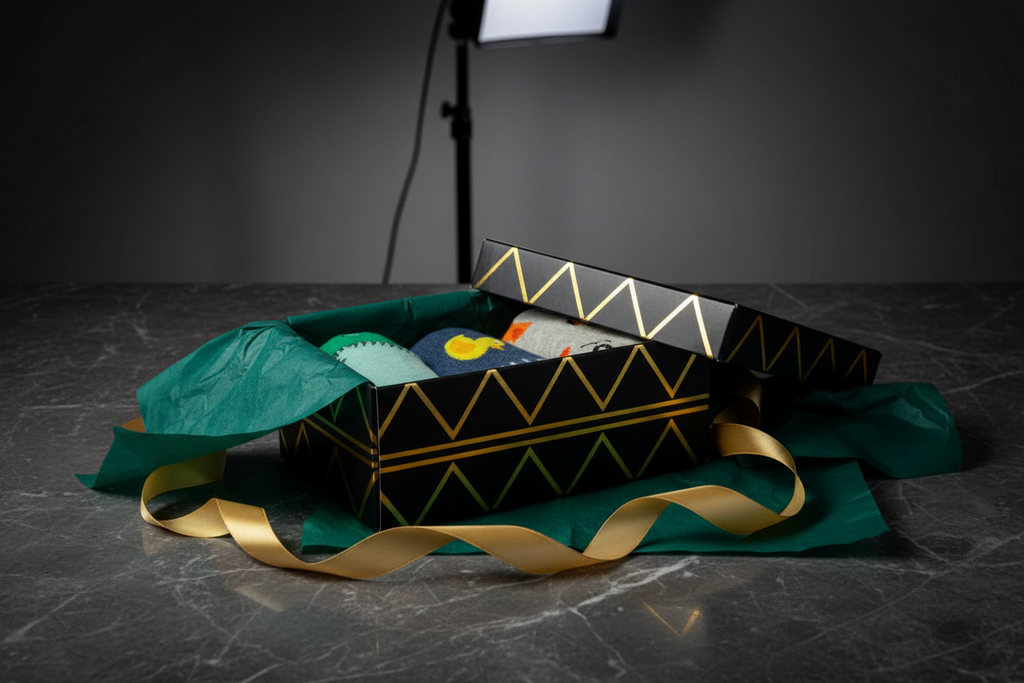 Socken-Set mit Tiermotiven – Ente, Fuchs und Dinosaurier