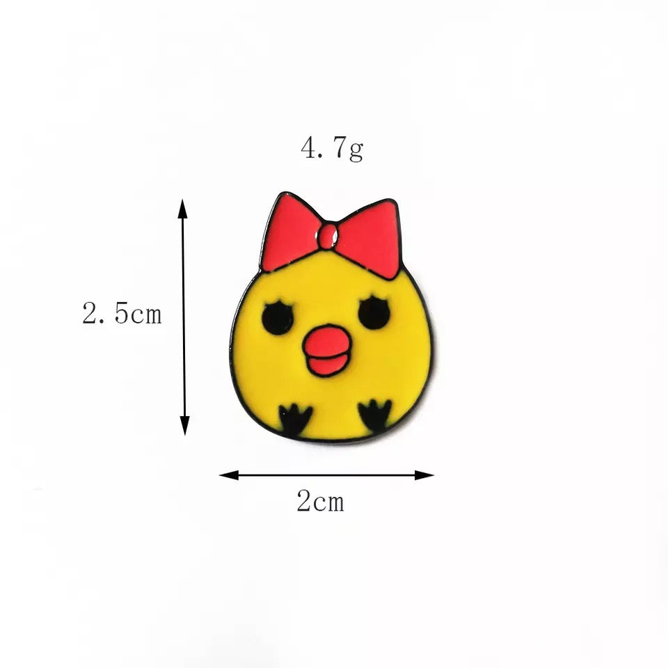 Mädchen Küken Button