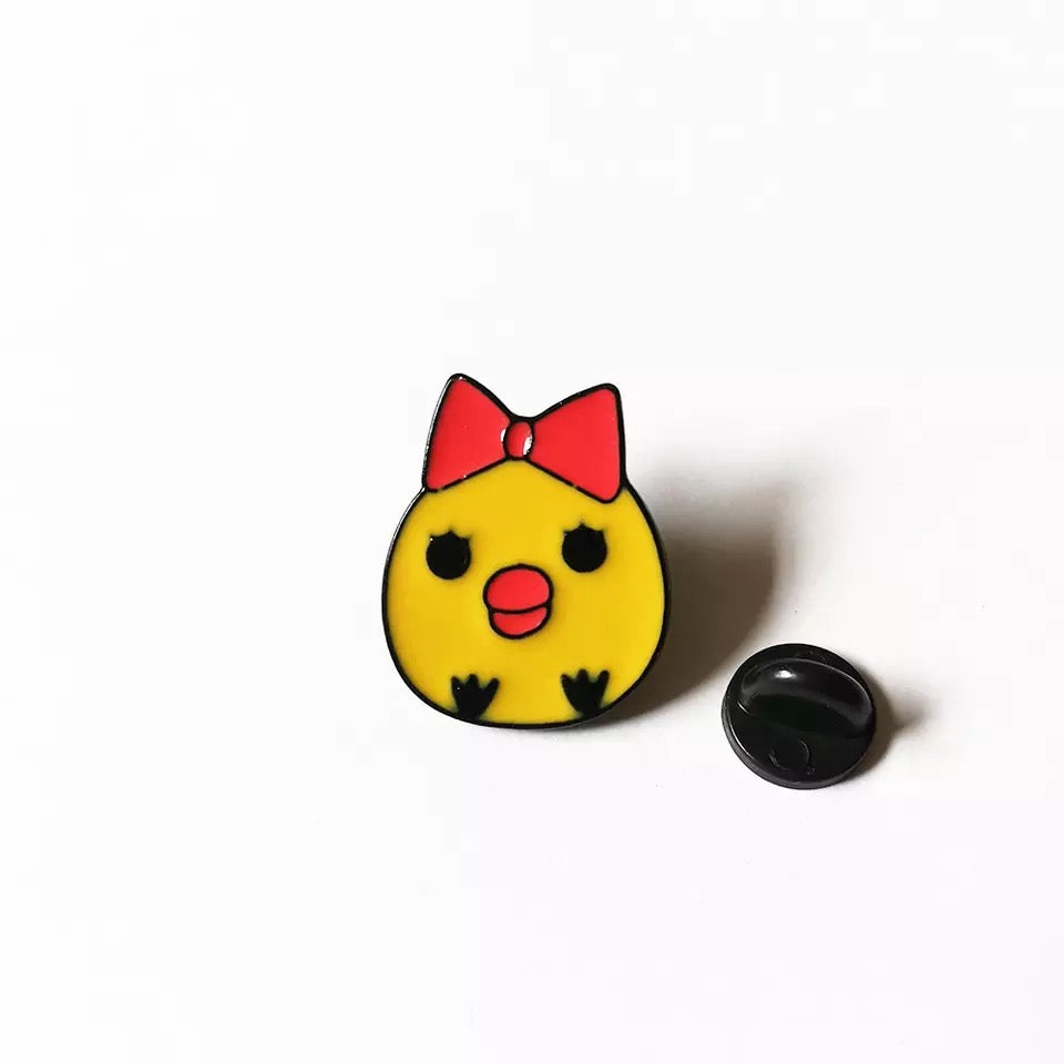 Mädchen Küken Button