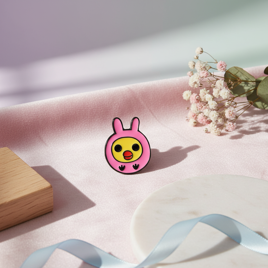 Pin's Poussin Lapin Rose