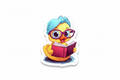 Duck Reader Sticker