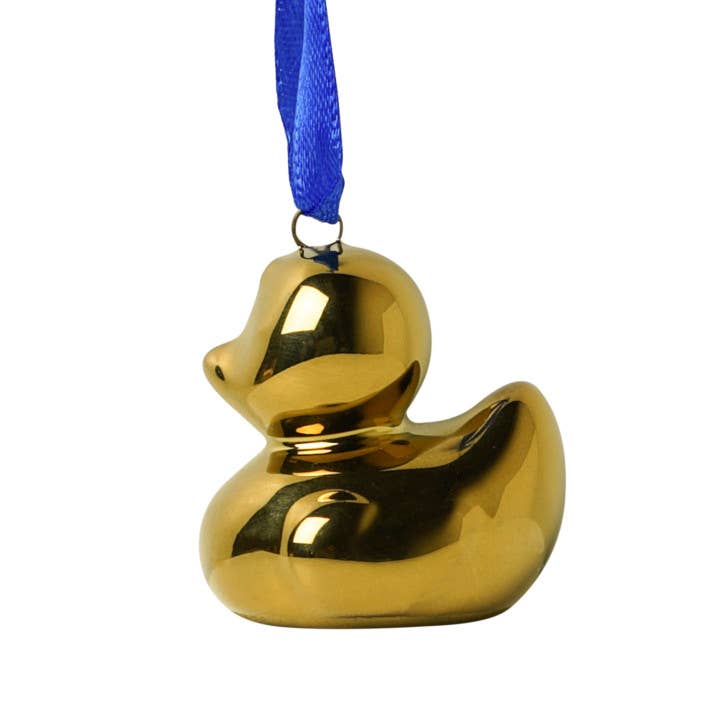 Goldene Ente Weihnachtsdekoration