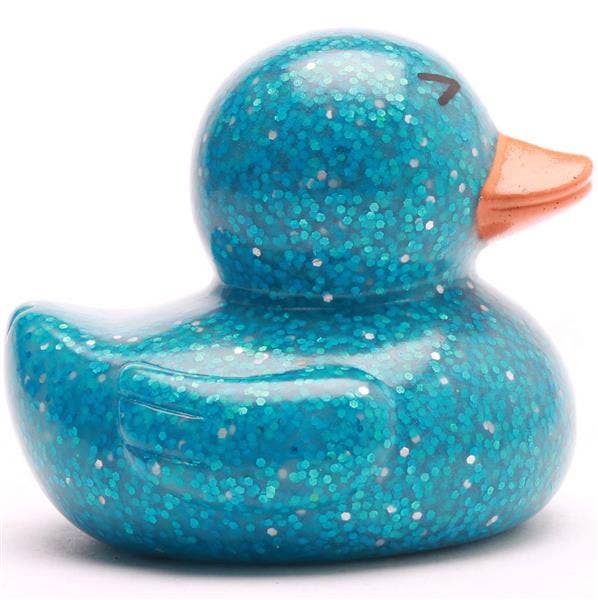 Glitzer-Ente – Blau