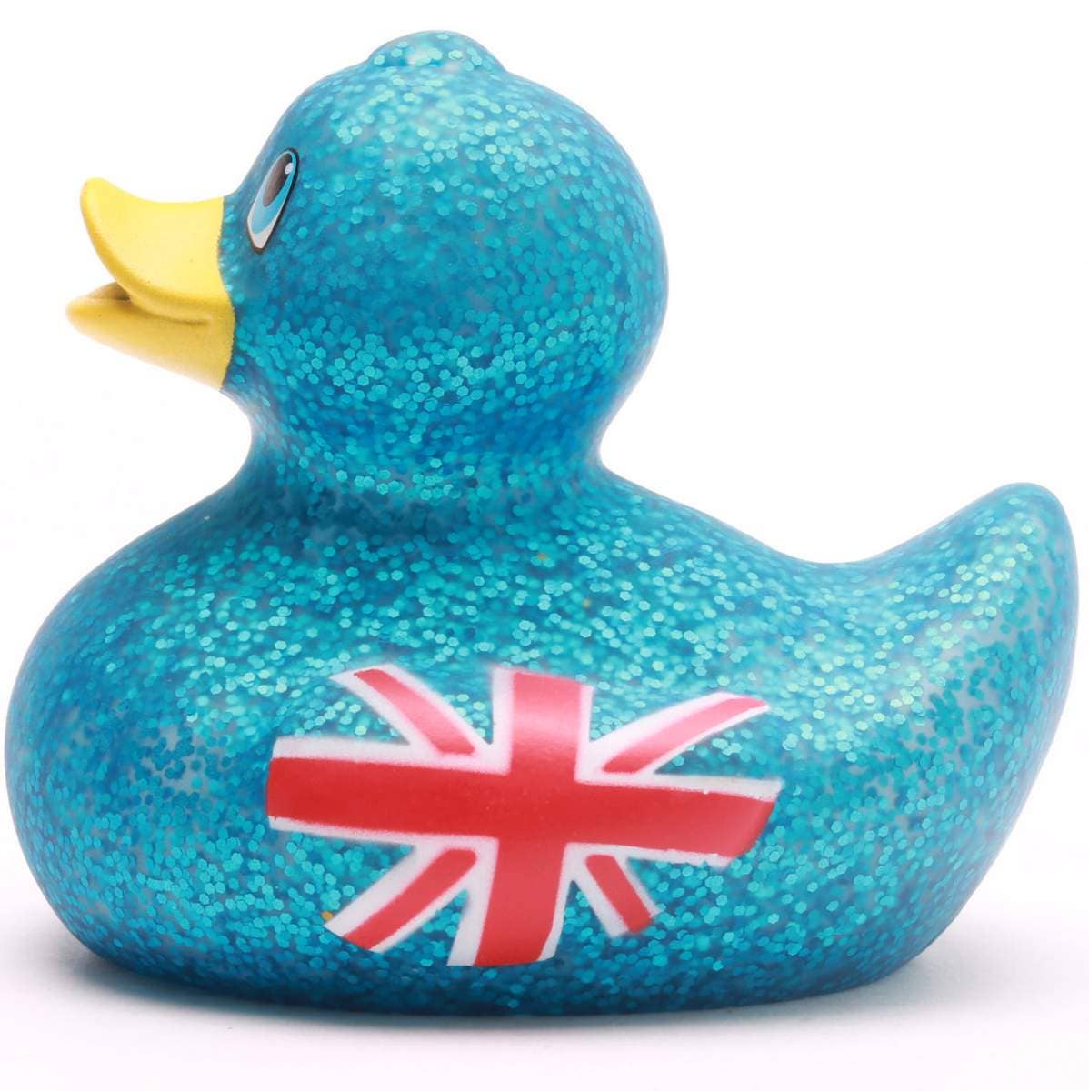 Union Jack Ente - Blauer Glitzer