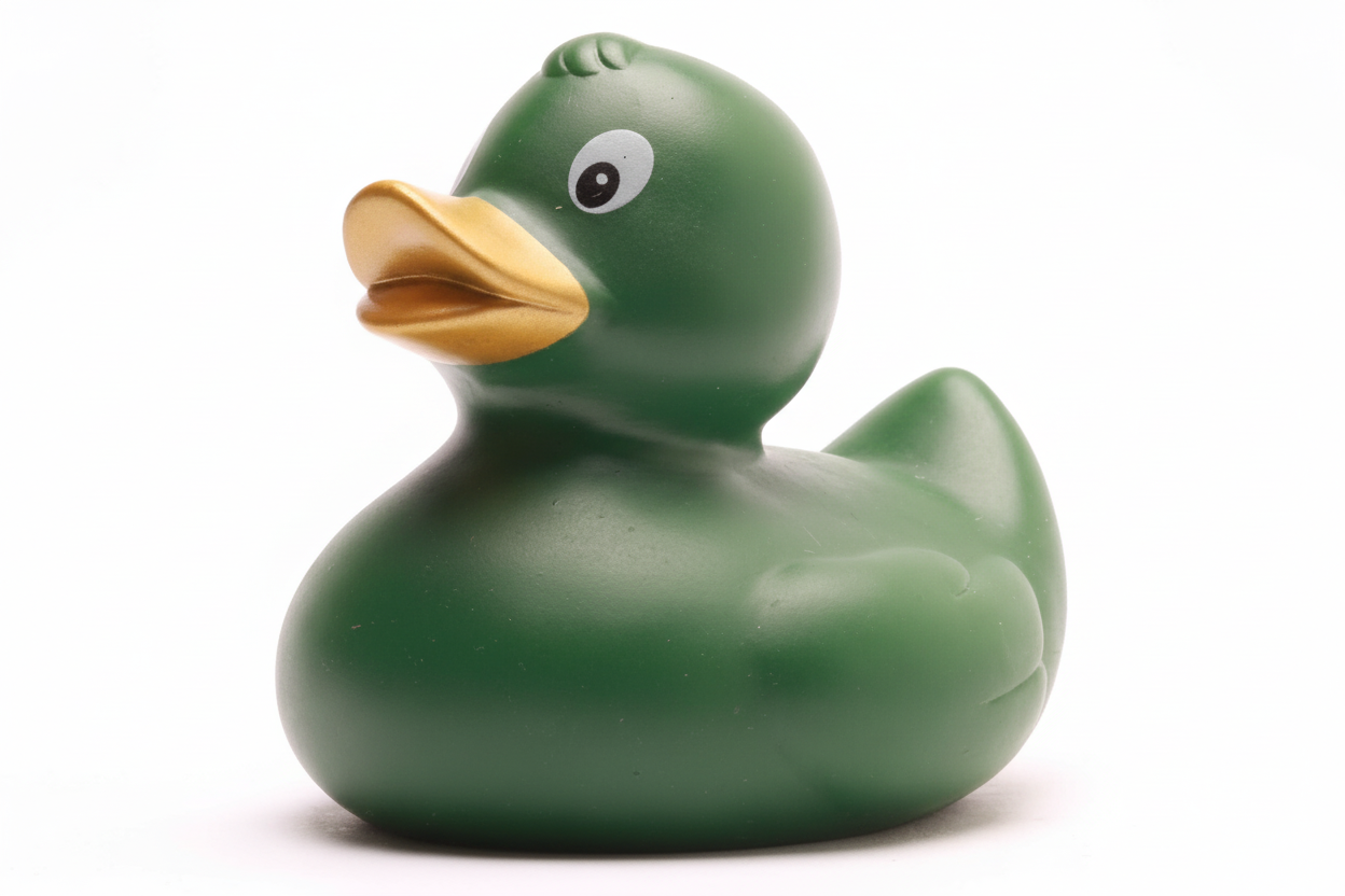 Dunkelgrüne Ente