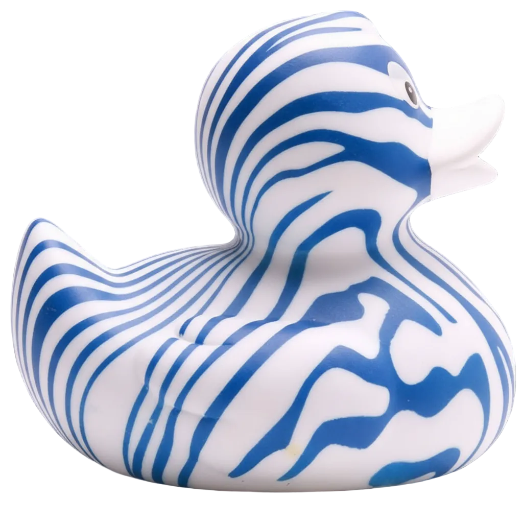 Zebra-Ente - Blau