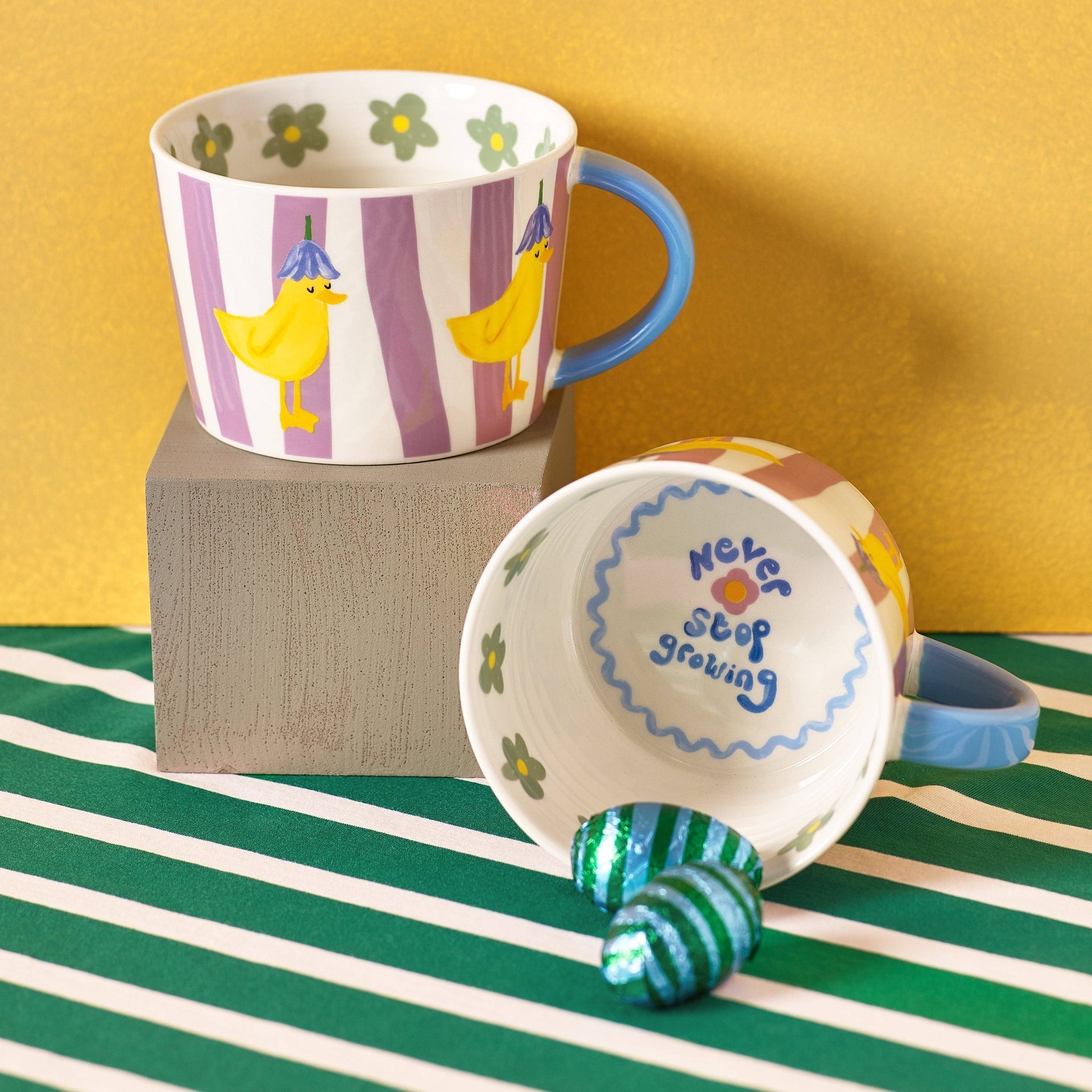 Entenbecher „Hör niemals auf zu wachsen“