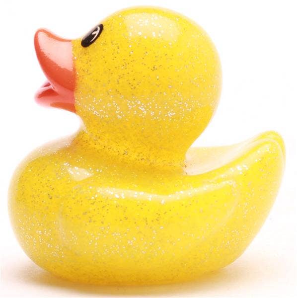 Glitzer-Mini-Ente – gelb
