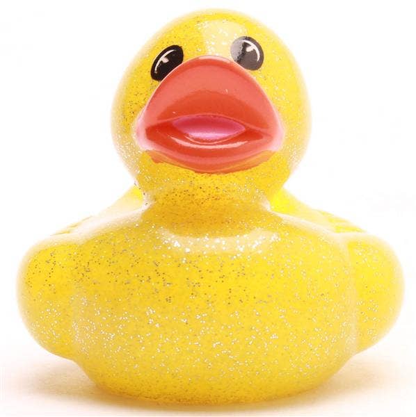 Glitzer-Mini-Ente – gelb