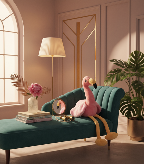 Stofftier Anny der Flamingo
