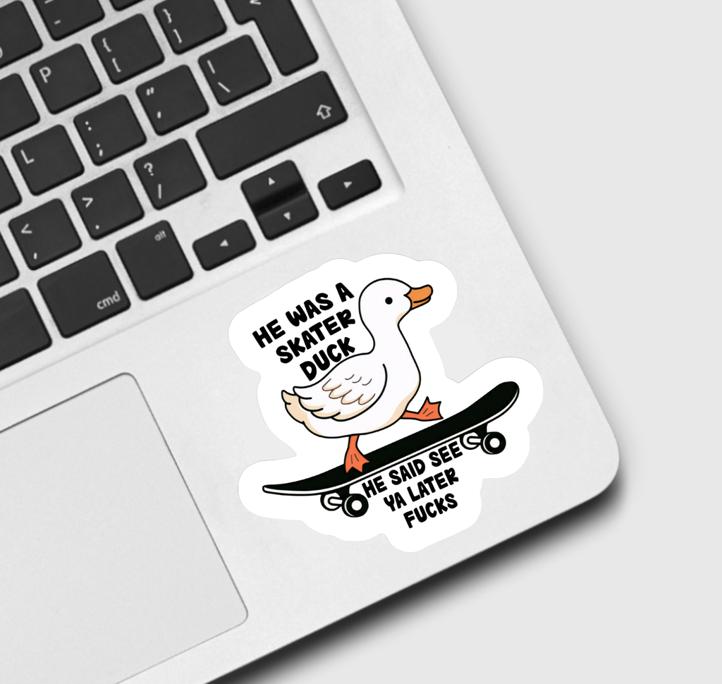 Skater-Ente Sticker