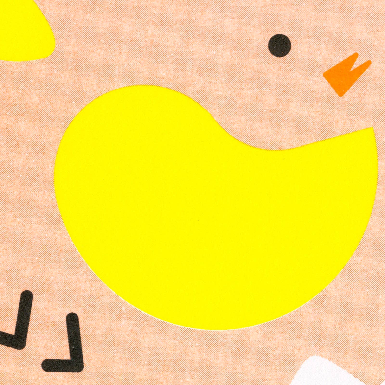 Dekonstruierte Küken-Postkarte