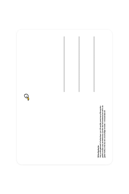 Postkarte mit White Quack