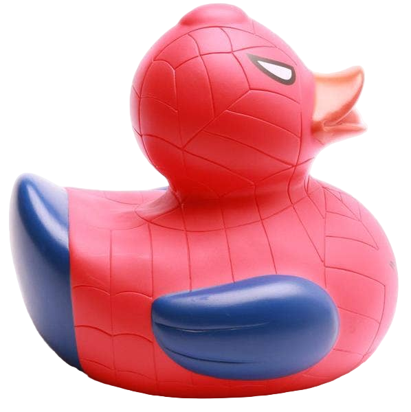 Rot-Blaue Superhelden-Ente XL