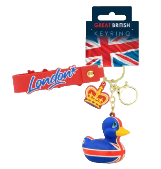 Union Jack Duck Keychain