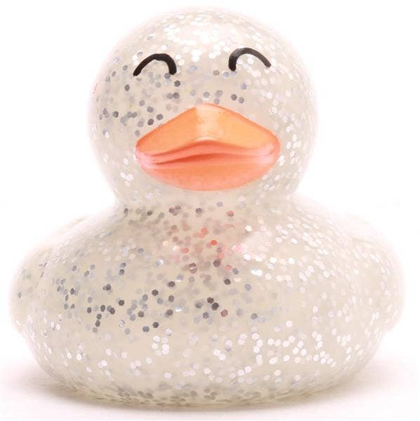 Glitzer-Ente – Silber