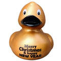 Canard "Merry Christmas & Happy New Year" - Doré - Dutch Ducky - vue 1