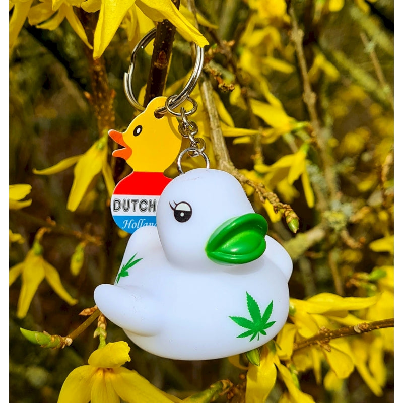 Cannabis-Enten-Schlüsselanhänger