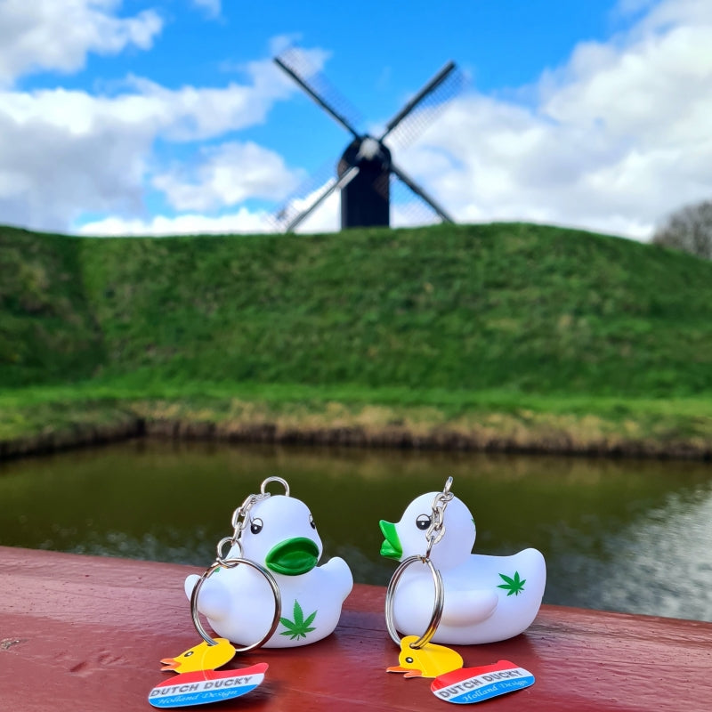 Cannabis-Enten-Schlüsselanhänger