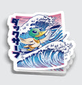 Surfende Stockente Sticker