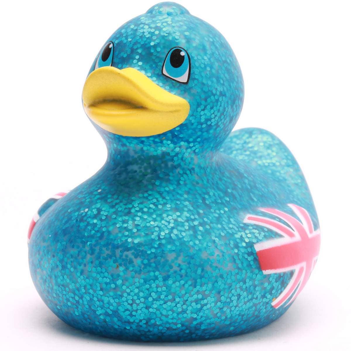 Union Jack Ente - Blauer Glitzer
