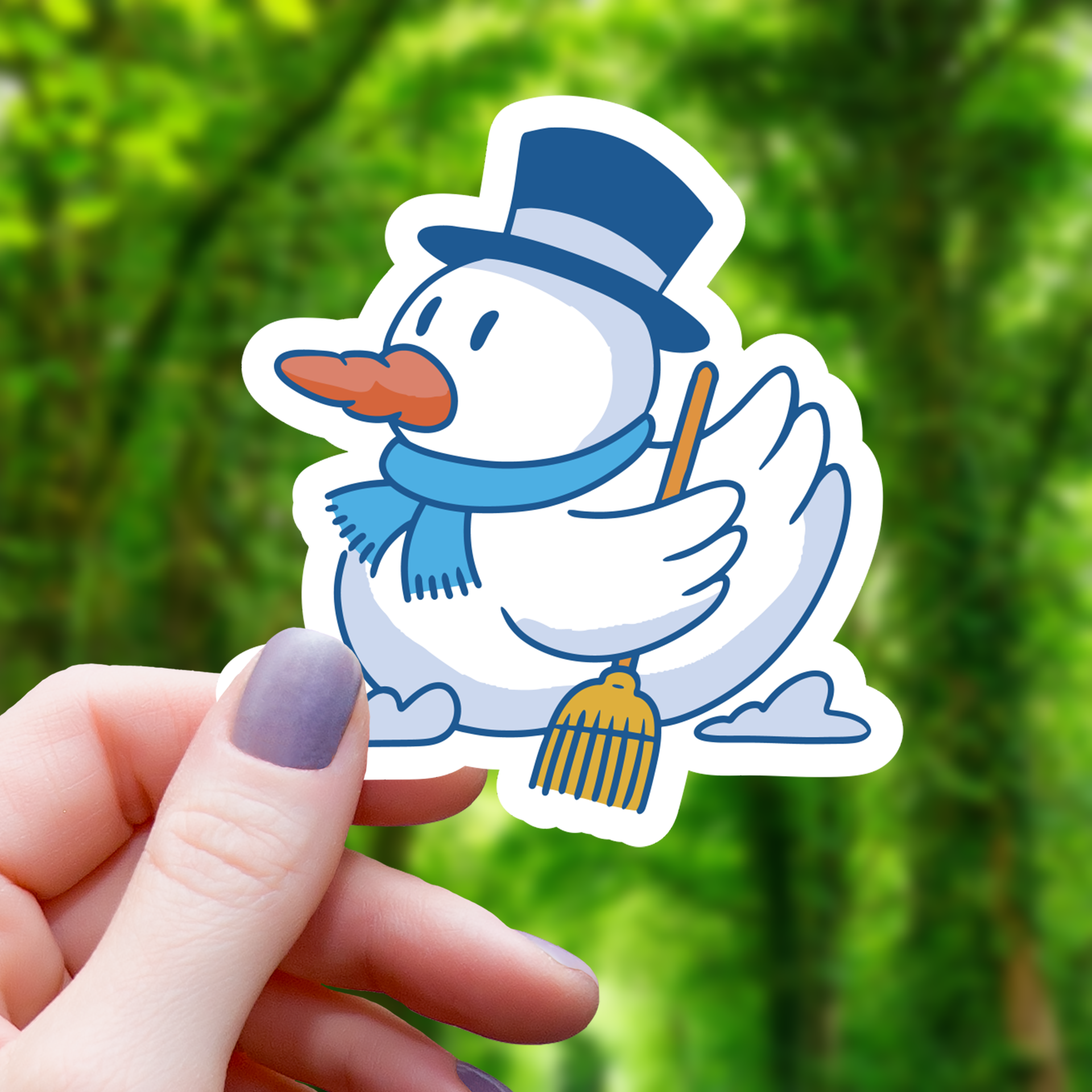 Snow Duck Sticker
