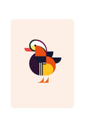 Carte postale avec canard mandarin