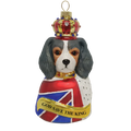 Boule de Noël Cavalier King Charles « God Save the King »