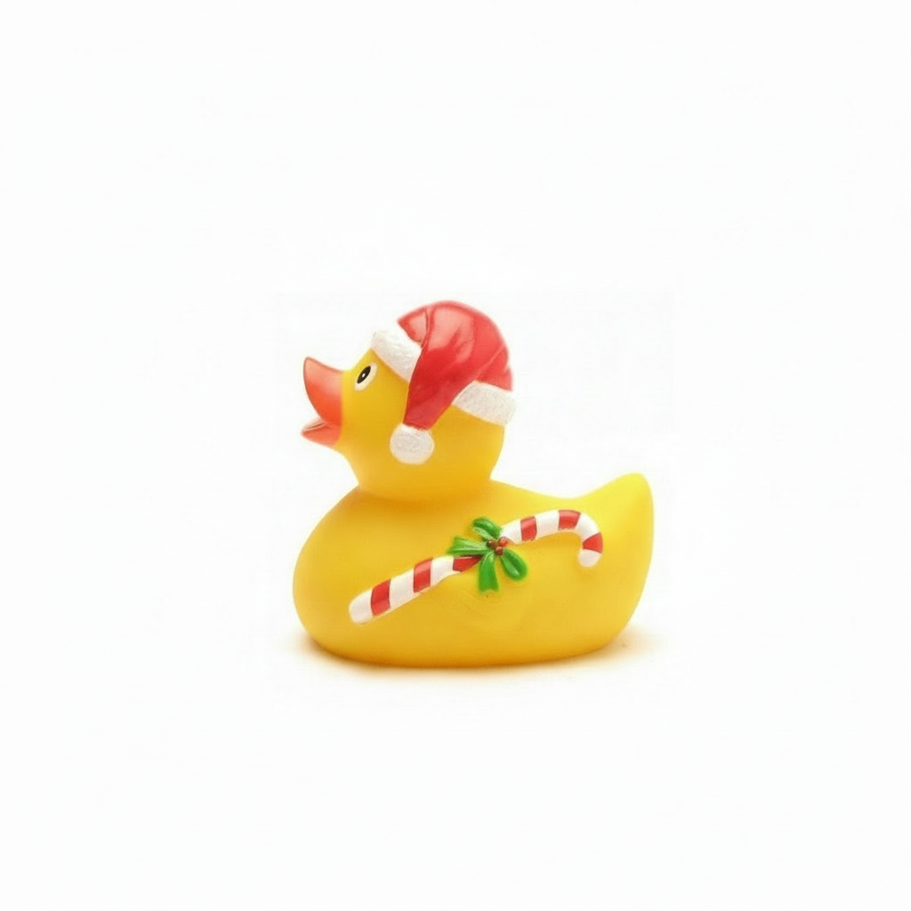 Christmas duck with candy cane