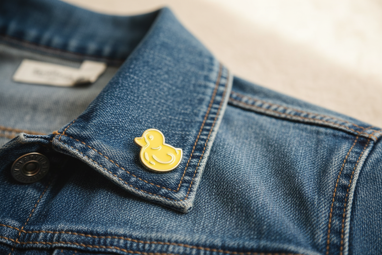 Gelbe Badeente-Anstecknadel