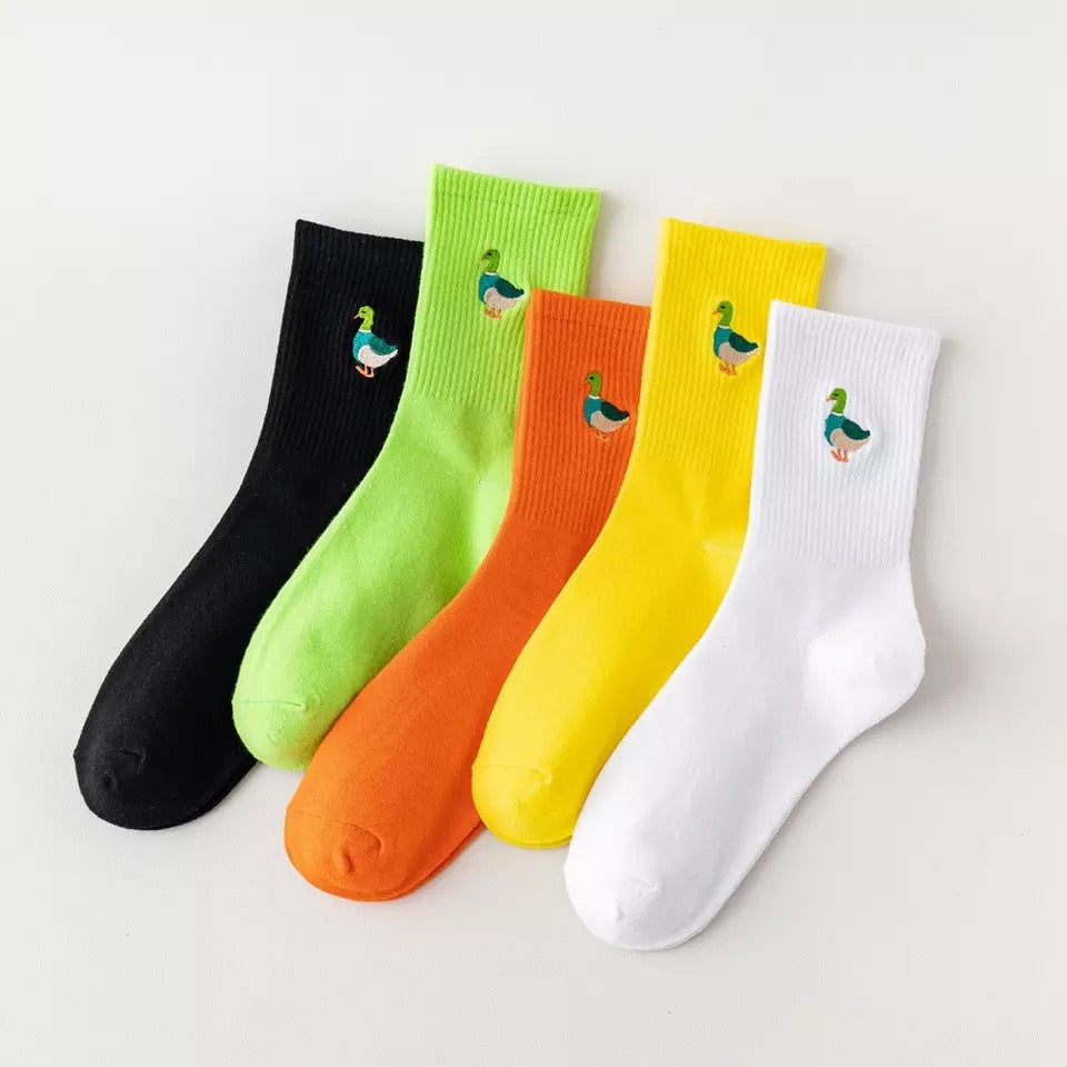 Chaussettes Canard Colvert Brodé