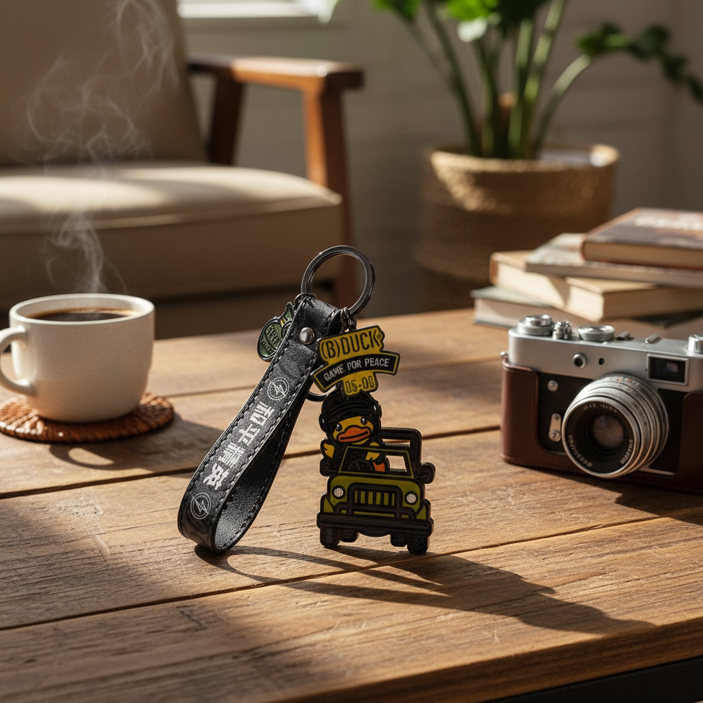 Militärischer Enten-Schlüsselanhänger