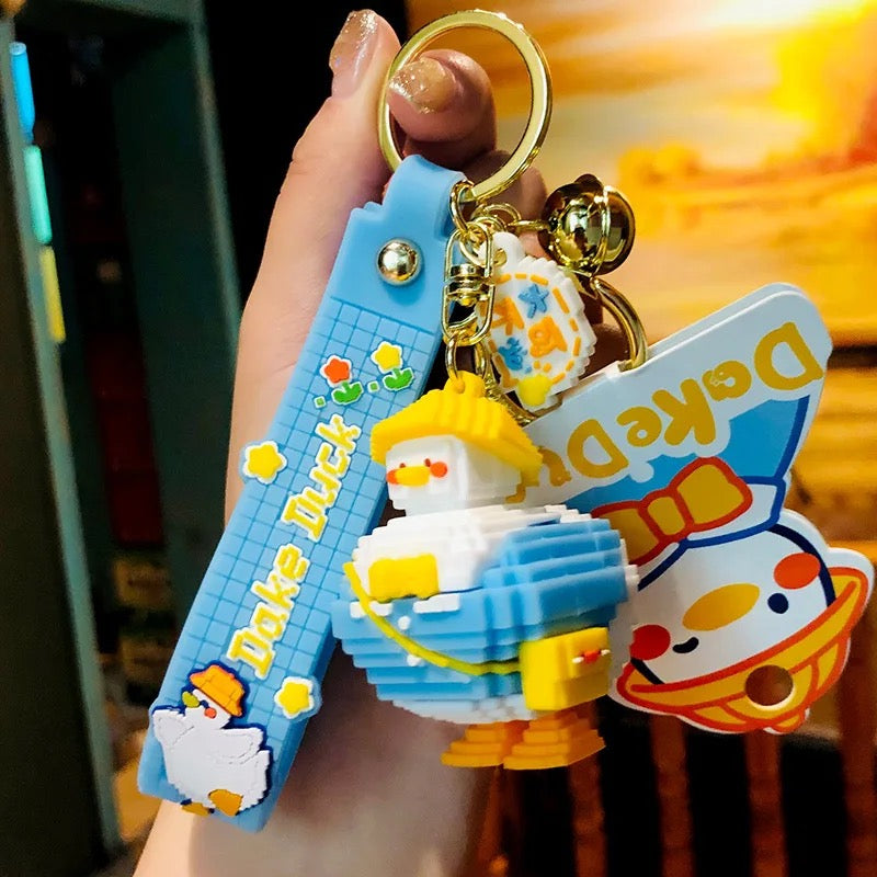 porte-cles-canard-blanc-pixel