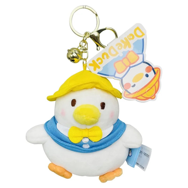 porte-cles-canard-blanc-peluche