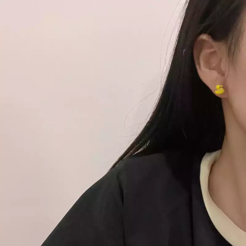 Yellow Duck Earrings